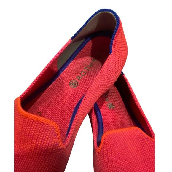 ROTHY’S LOAFERS FLAMINGO PINK BLUE SZ 3 GIRLS CONFORT PREPPY KAWAII - Picture 3 of 16